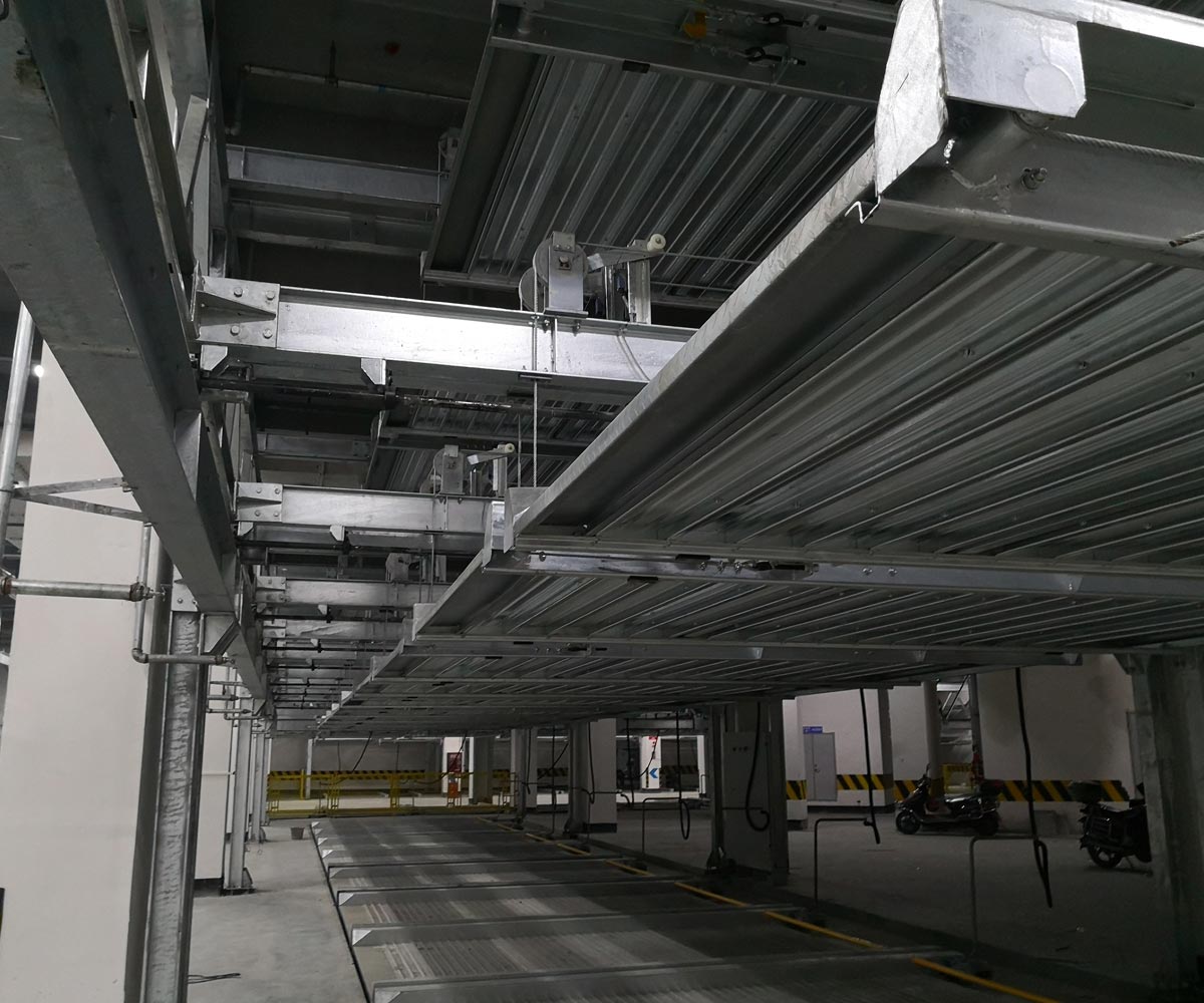 西充負二正二地坑式PSH4D2四層升降橫移機械式停車設備